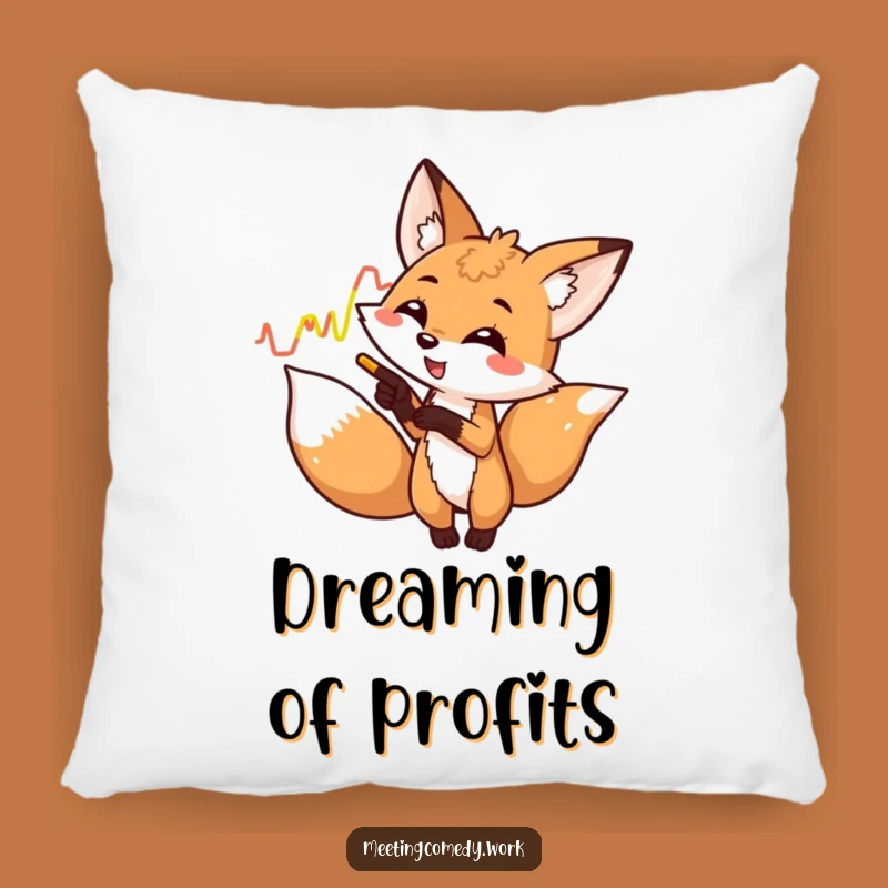 Funny Fox Graph Pillow - Cozy Comfort & Hilarious Insight