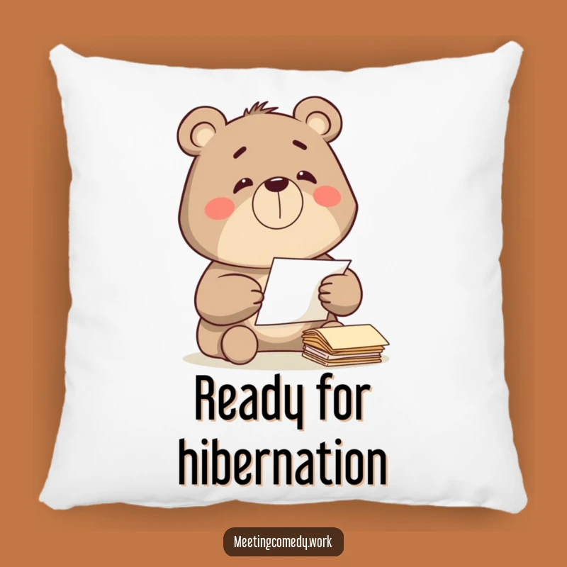 Funny Bear Paper Sorting Pillow - Cozy Comfort & Hilarious Order