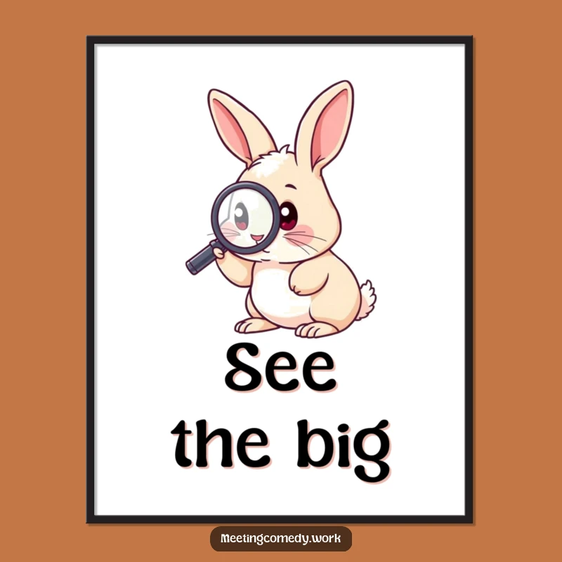 Funny Rabbit Investigator Digital Art: Instant Curiosity, Hilarious Gift