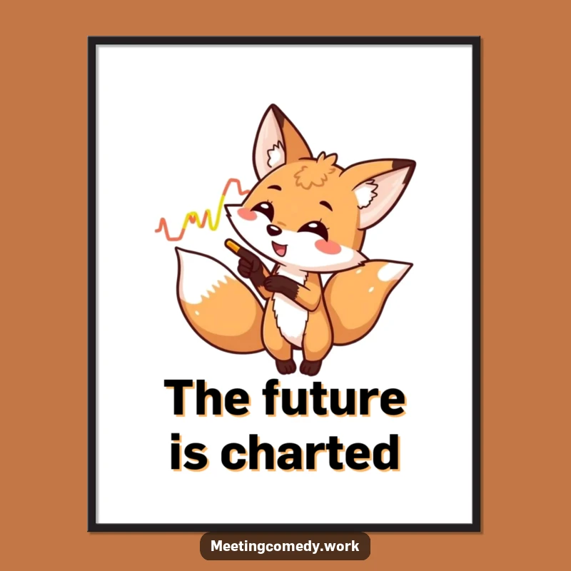 Funny Fox Graph Digital Art - Witty Decor & Hilarious Gift