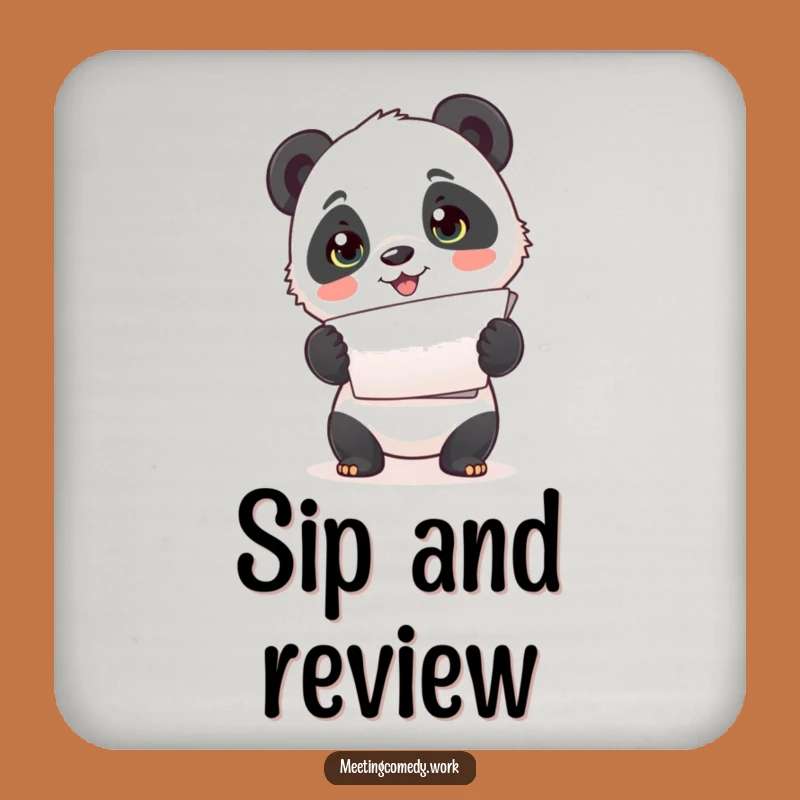 Funny Panda Papers Coasters: Protect Surfaces with Cute Organization & Charm!