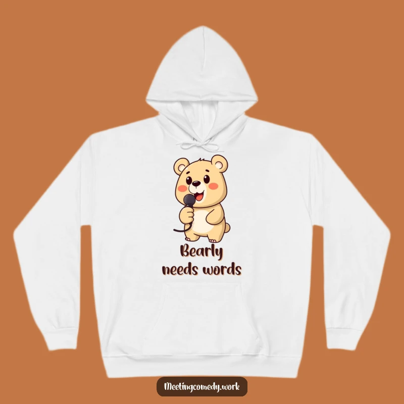 Funny Bear Microphone Hoodie: Cozy Comfort and Hilarious Style, Perfect Gift