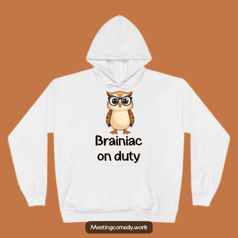Funny Owl Spectacles Hoodie - Cozy Intelligence & Hilarious Comfort