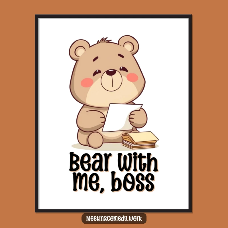 Free Printable Bear Paper Wall Art: Funny Downloadable Decor for Offices