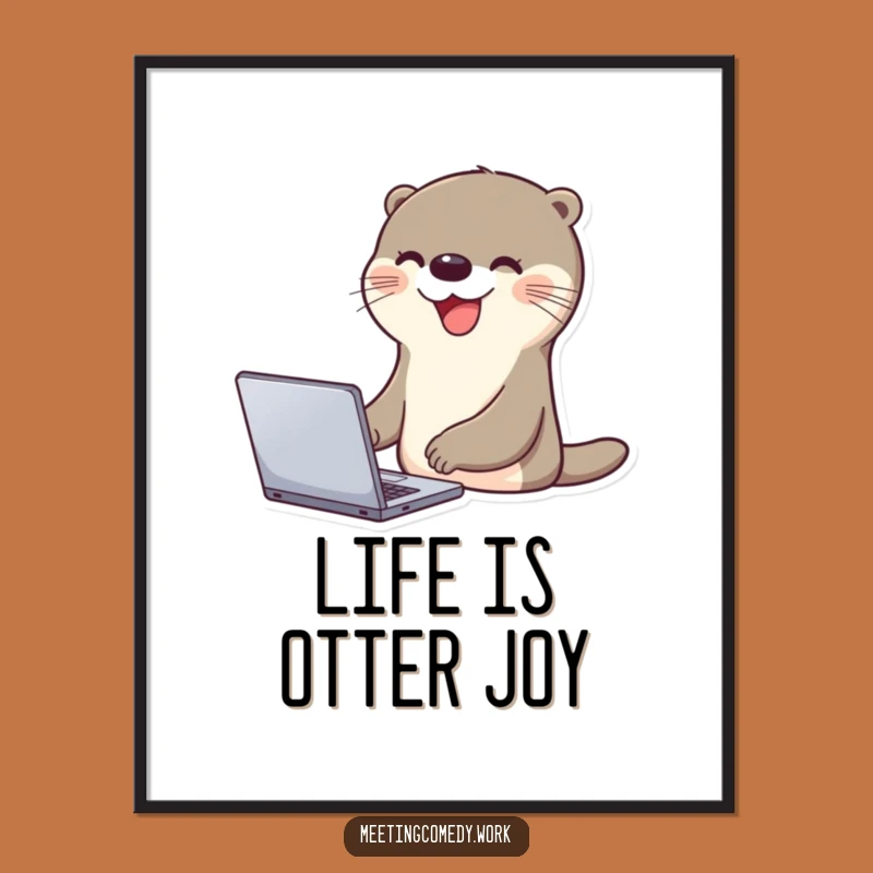 Free Printable Otter Laptop Wall Art: Funny Downloadable Decor for Coders