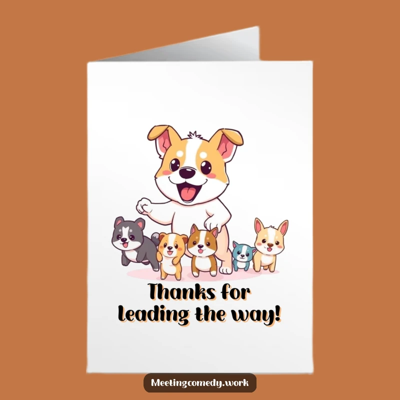 Free Printable Thank You Card: Dog Leader, Animal Crew, Funny Downloadable Gratitude Gift