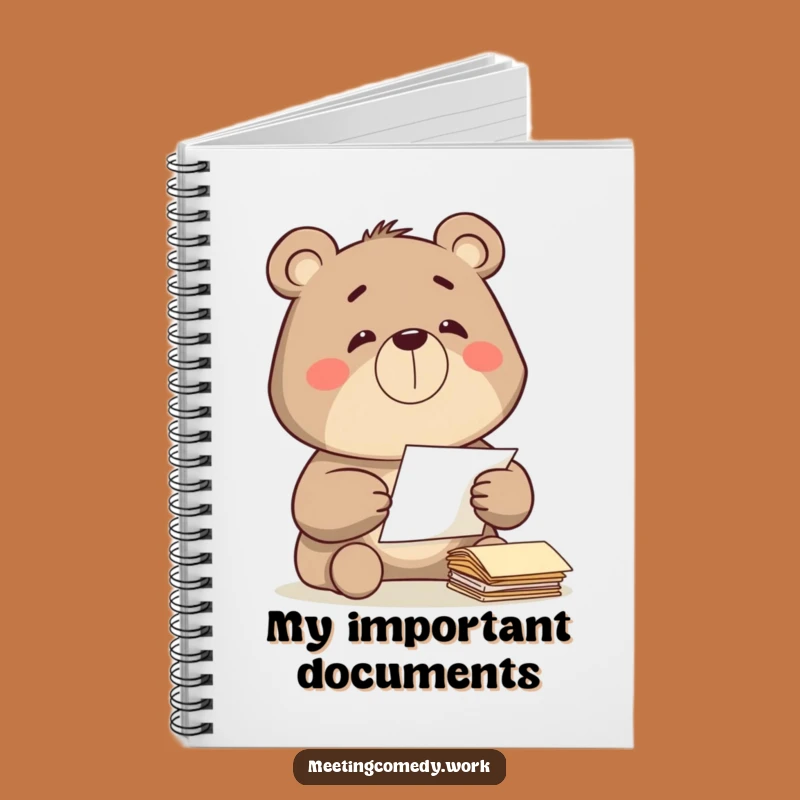 Funny Bear Paper Sorting Notebook - Jot Down Organized Ideas Hilariously