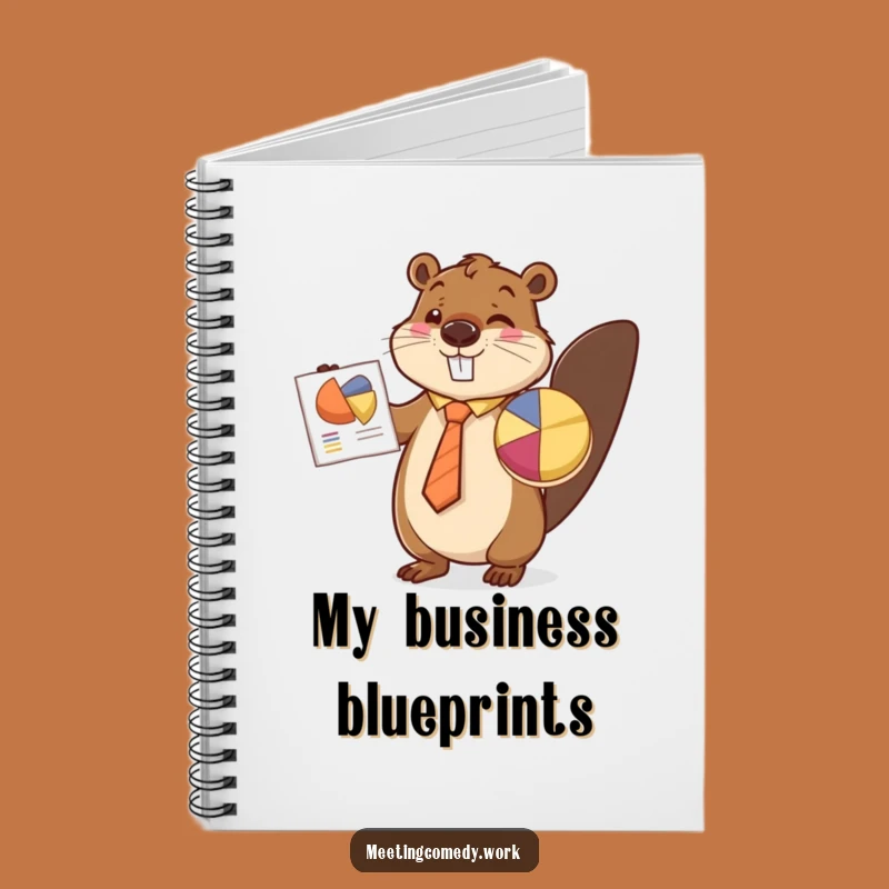 Funny Beaver Pie Chart Notebook - Hilarious for Business Notes & Ideas