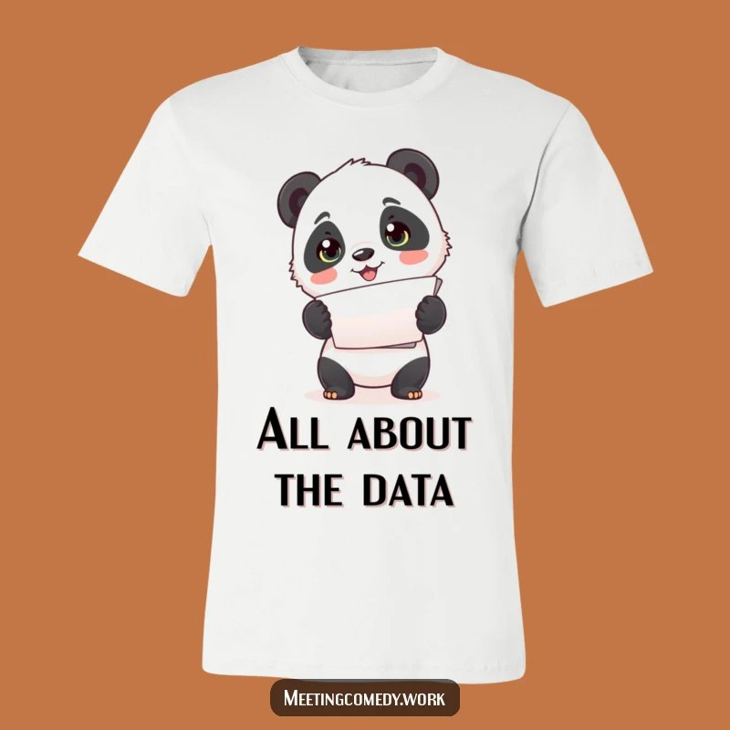 Funny Panda Cub Papers T-Shirt: Wear Your Cute Enthusiasm & Organization!