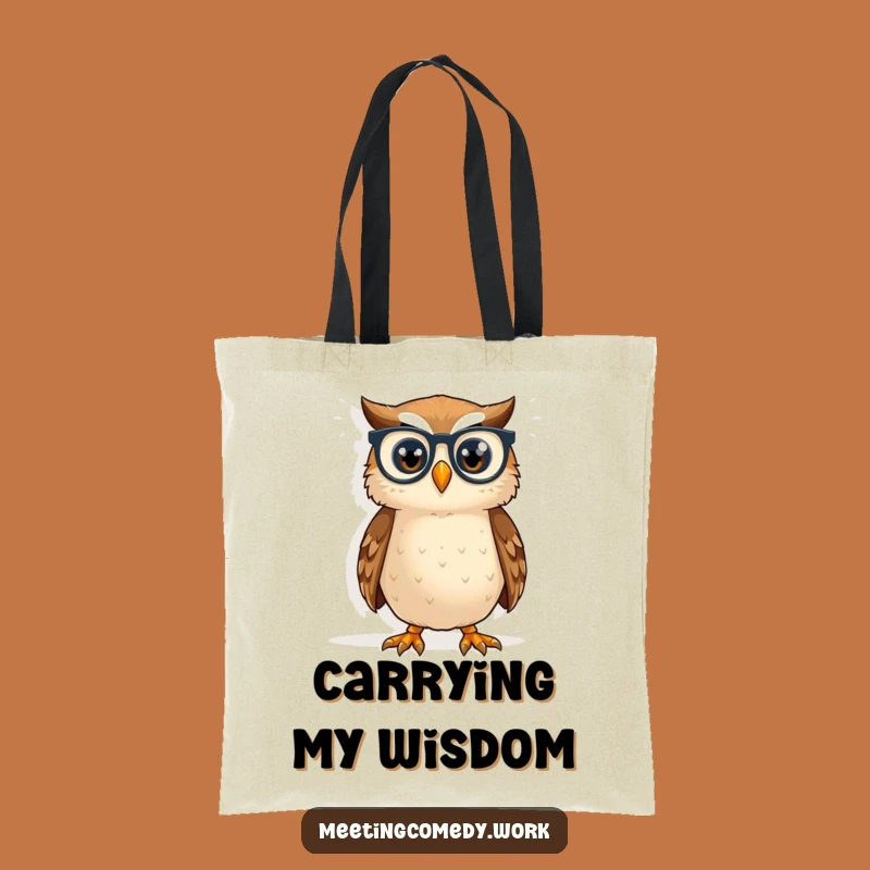 Funny Owl Spectacles Tote Bag - Carry Your Knowledge Hilariously
