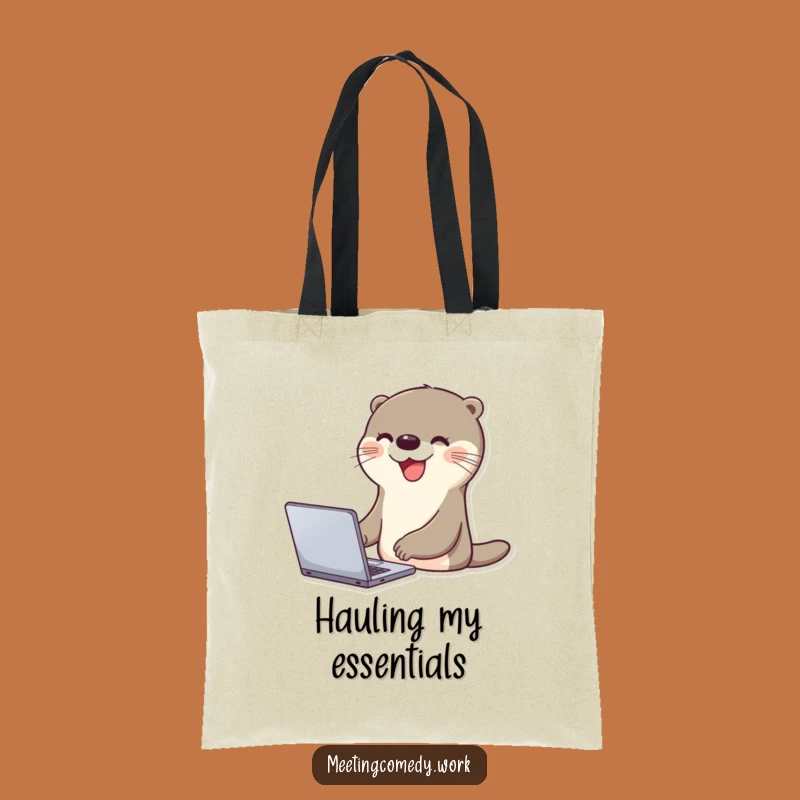 Funny Otter Laptop Tote Bag - Carry Fun & Hilarious Tech Gear